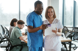 nurses talking